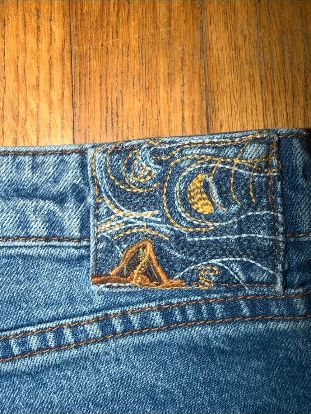 Cleo + Wolf New Women’s High-Rise Straight Button-Fly Blue Jeans 32 - Picture 4 of 6